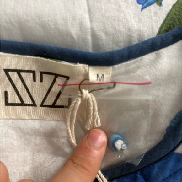 SZ Blockprints Shopbop Jodhpur floral block print cotton midi dress medium NWT - Picture 11 of 16